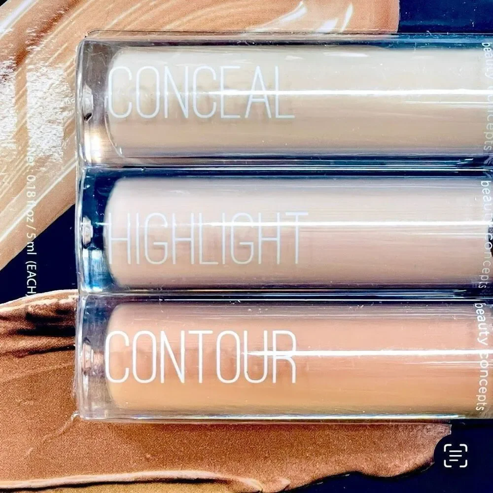 NWT Beauty Concepts Complexion Trio Concealer Highlighter Contour Radiant Glow